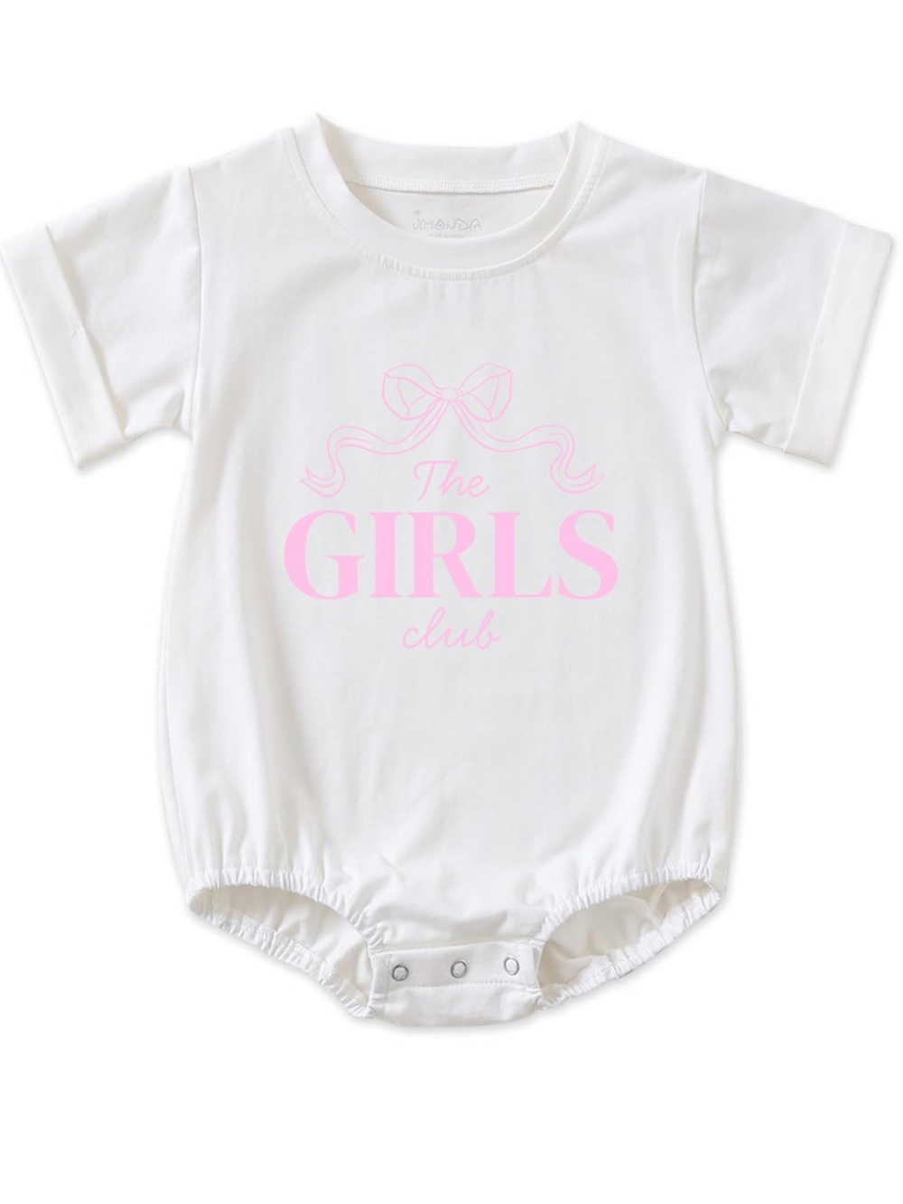 White Bubble with Pink "The GIRLS club" Print